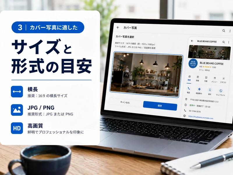 Googleマップのカバー写真を変える3ステップ！サイズの目安と反映されないときの対処法