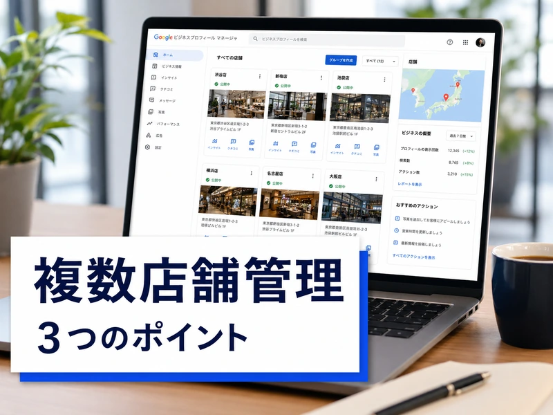 Googleビジネスプロフィールで複数店舗を管理する方法｜押さえておきたい3つのポイント