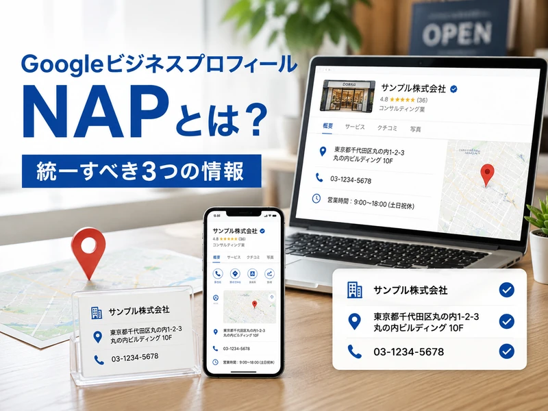 Googleビジネスプロフィールのnapとは?統一すべき3つの情報と整え方