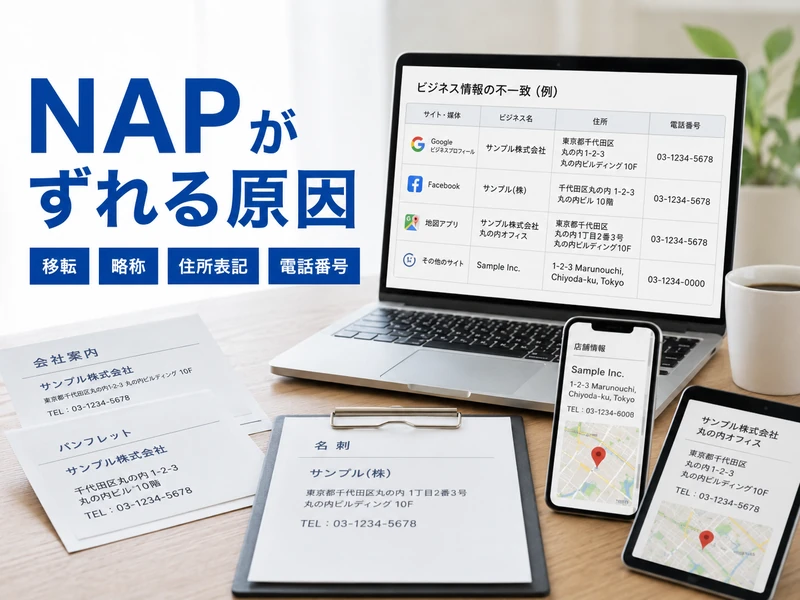 Googleビジネスプロフィールのnapとは?統一すべき3つの情報と整え方