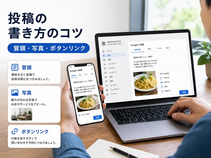 Googleビジネスプロフィールの投稿とは?種類と書き方のコツを解説
