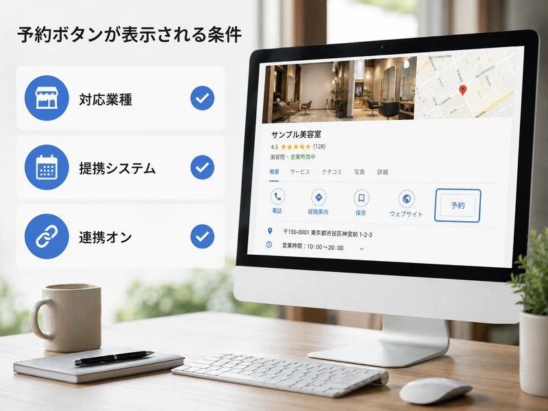【保存版】Googleビジネスプロフィールの予約リンクとは？青いボタンが出る3つの条件