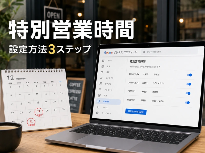 Googleビジネスプロフィールの特別営業時間とは？設定方法3ステップとメリットを解説