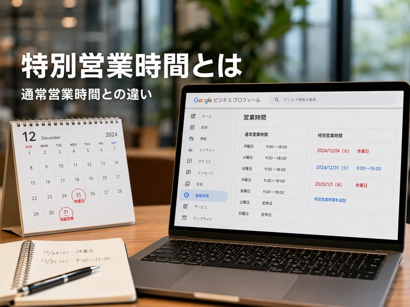 Googleビジネスプロフィールの特別営業時間とは？設定方法3ステップとメリットを解説