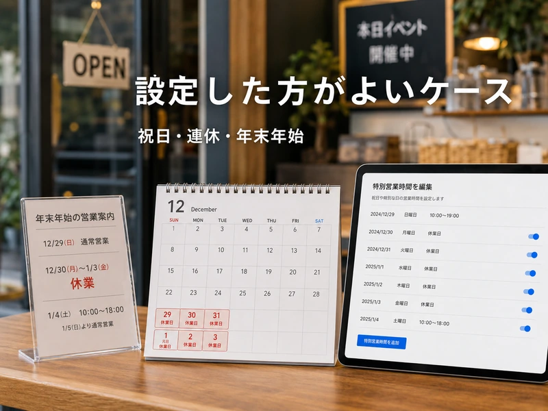 Googleビジネスプロフィールの特別営業時間とは？設定方法3ステップとメリットを解説