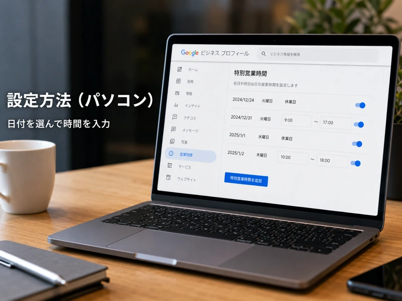 Googleビジネスプロフィールの特別営業時間とは？設定方法3ステップとメリットを解説