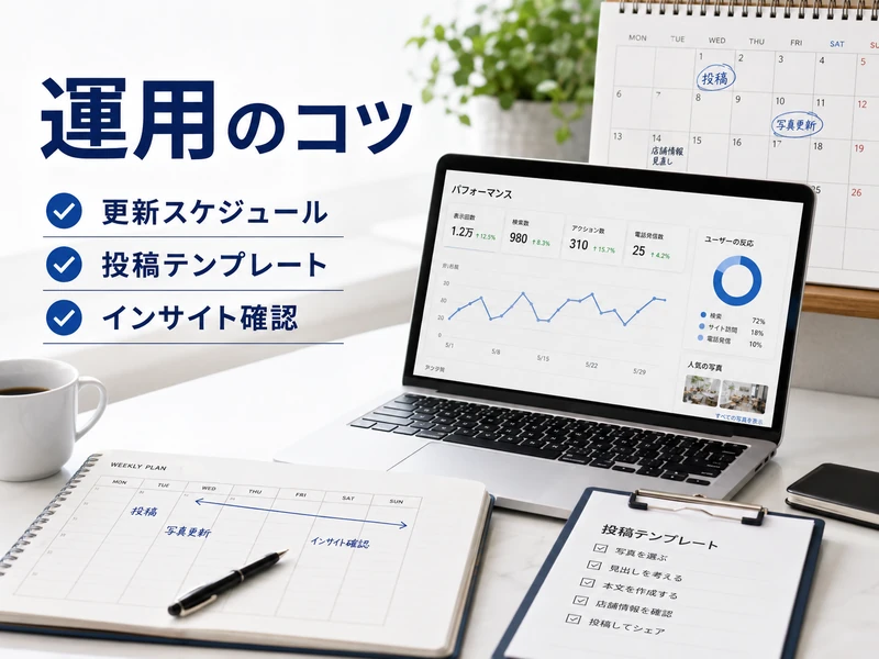 【MEO対策】Googleビジネスプロフィールの更新頻度は週1〜2回が目安!投稿・写真・基本情報のタイミングを解説