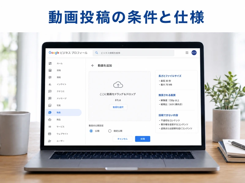 【解説】Googleビジネスプロフィールの動画投稿5つの手順！条件と注意点も紹介
