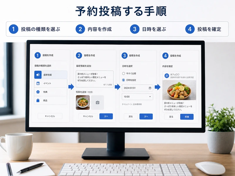 Googleビジネスプロフィールの予約投稿4つの手順!公式機能でできることを解説