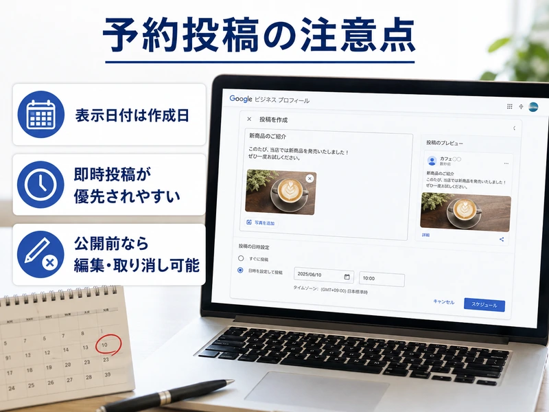 Googleビジネスプロフィールの予約投稿4つの手順!公式機能でできることを解説