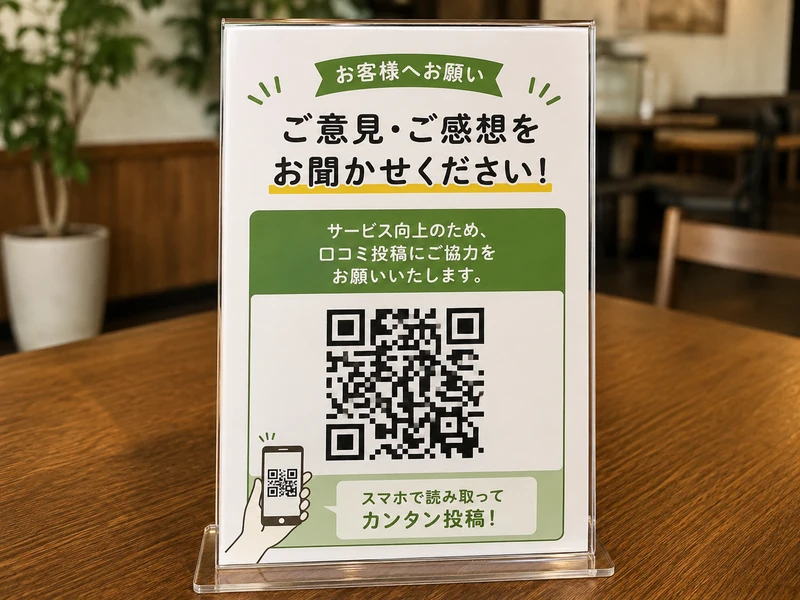 Google口コミお願いポップの作り方4ステップ!QRコードの取得から設置のコツまで