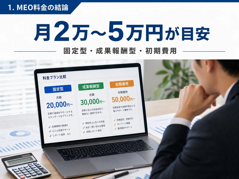 MEO対策の費用相場は月いくら?内訳と業者選びのコツ